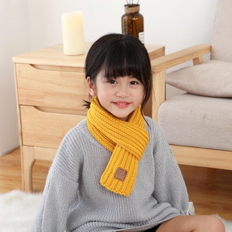 BEARUN Kids Knit Scarf Winter Fashion Solid Color Toddler Baby Scarves Wrap Neck Warmer - Image 5